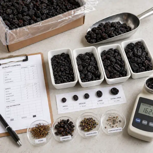 Black Raisins: Grades, Sizes and Quality Parameters