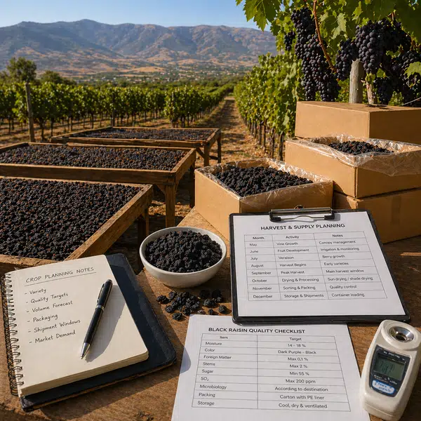 Black Raisins: Seasonality, Harvest Windows and Crop Planning