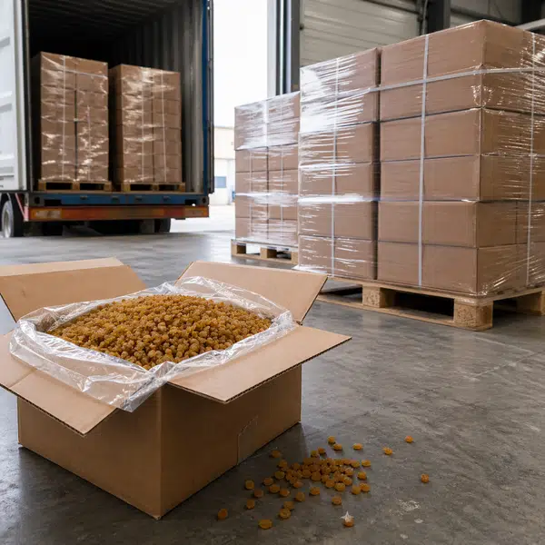 Sultana Raisins: Container Loading, Transit and Storage Advice